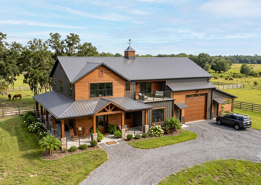 Modern farmhouse exterior remodeling craftsmanship